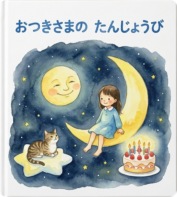 絵本「おつきさまのたんじょうび」の表紙