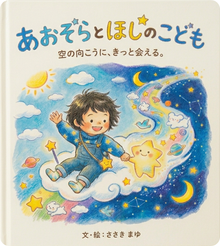 絵本「あおぞらとほしのこども」の表紙
